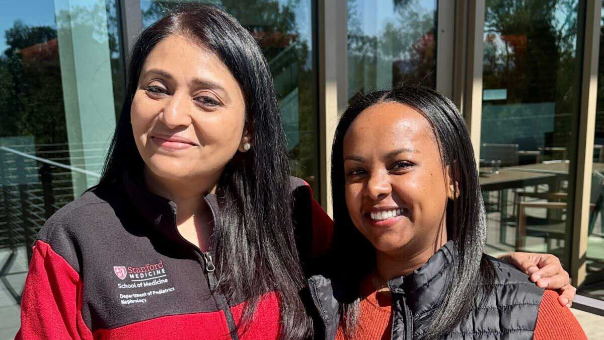 Sara Kibrom, MD, and Abanti Chaudhuri, MD, pediatric nephrologists at Stanford Medicine Children's Health